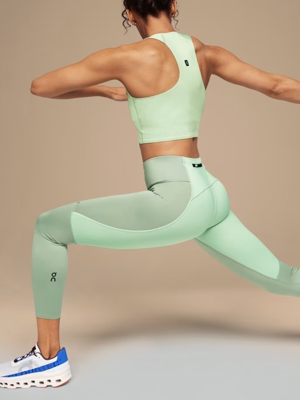 On Running Mint Green High-Waist Performance Leggings